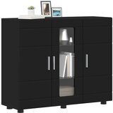 vidaXL kreveta s policom crna 55.5 x 29 x 100 cm konstruirano drvo | shoptok.hr