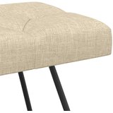  Klupa s gumbastim tkanjem Krem 110 x 40 x 46 cm Tkanina | shoptok.hr