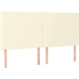  Posteljno vzglavje 4 kosa krem 90x5x78/88 cm umetno usnje, (20952303) | Shoptok.si