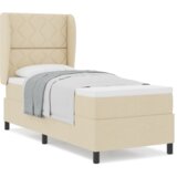 Box Spring Krevet s Dušekom - Krem 80x200 cm Tkanina | shoptok.hr