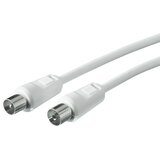 SCHWAIGER Priključni kabel za anteno (15 m, Bela, 75 dB, IEC vtič, IEC vtičnica, 32-aluminijasta tkanina) | Shoptok.si