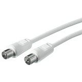 SCHWAIGER Priključni kabel za antenu (15 m, Bijele boje, 75 dB, IEC utikač, IEC utičnica, 32-djelno alu pletivo) | shoptok.hr