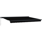  Skrovita tenda Crna 4 × 3 m Platno i Aluminij | shoptok.hr