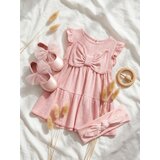 Sinsay Pamučna haljina s mašnom i volanima | shoptok.hr