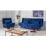 Atelier Del Sofa Kelebek-TKM06 0201 Dark Blue Sofa-Bed Set Cene