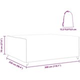  Navlaka za vanjski namještaj Crna 300 x 250 x 70 cm 420D | shoptok.hr