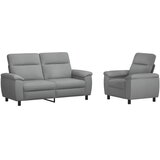  Set sofe 2 pcs Svjetlosiva Tkanina - Svjetlosiva Jednostruka + Dvostruka (140 cm) | shoptok.hr