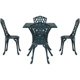  Set vrtnih stolova 5 pcs Zelena Liveni aluminij | shoptok.hr