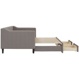  Dnevni krevet na razvlačenje smeđesivi 80 x 200 cm od tkanine | shoptok.hr