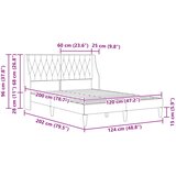  Krevetna konstrukcija s uzglavljem Crna 120 x 200 cm Baršun | shoptok.hr