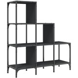  Regal za knjige crni 92 x 30 x 102 cm konstruirano drvo i metal | shoptok.hr