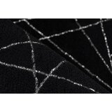 Kayoom RAVNO TKANA PREPROGA Bijou 125 Schwarz / Silber 160/230 cm črna, srebrne barve | Shoptok.si