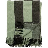 Zelena odeja iz recikliranega bombaža 130x160 cm Frello –