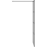  Zid za walk-in tuš Crna 80 x 195 cm Staklo otporno na udarce | shoptok.hr