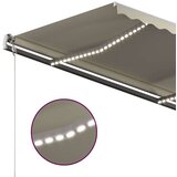  Tenda na ručno uvlačenje s LED svjetlima 400 x 350 cm krem | shoptok.hr