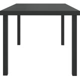  Vrtni stol crni 140 x 90 x 74 cm od aluminija i WPC-a | shoptok.hr