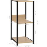  Male ravne police za knjige crne i hrast 33,5x39,6x79,7 cm drvo | Eponuda.ba