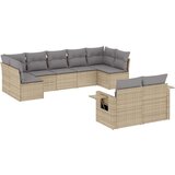  9-dijelni set vrtnih sofa s jastucima bež od poliratana | shoptok.hr