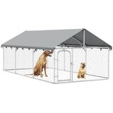 Vanjski kavez za pse s krovom 400 x 200 x 150 cm | shoptok.hr
