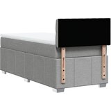  Okvir kreveta s oprugama i madrac svjetlosivi 80x200cm tkanina | shoptok.hr