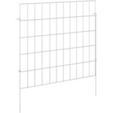 vidaXL Ograda za vrt s kolčićima 48 kom. 55 x 50 cm Pocinčani čelik - 55 x 50 cm 48 Cijene