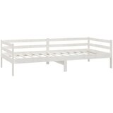  Dnevni ležaj s madracem 90 x 200 cm bijeli od masivne borovine | shoptok.hr