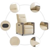  Naslonjač od tkanine krem | shoptok.hr