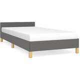 Maison Chic Posteljni okvir - Enojna postelja - Postelja za odrasle brez vzmetnice temno siv 100x200 cm blago-J7818, (21765499) Cene