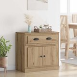 vidaXL Visok predalnik s predalom Umetni hrast 70 x 35,5 x 67,5 cm | Shoptok.si