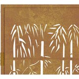  Vrtna vrata 100x150 cm Corten čelik dizajn od bambusa | shoptok.hr