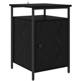 vidaXL Nočna omarica 2 pcs Črni hrast 40 x 42 x 60cm Konstruiran les | Shoptok.si