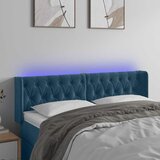  LED uzglavlje tamnoplavo 147x16x78/88 cm baršunasto | shoptok.hr