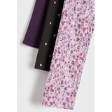 Sinsay Pamučne tajice s cvjetnim motivom i točkicama 3 pack | shoptok.hr
