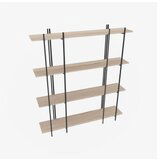Hanah home polica za knjige moss oak black | ePonuda.com