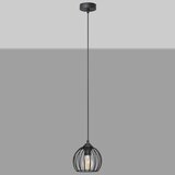  Luster na sajli MERCURE 1xE27/15W/230V Ø 16 cm crne boje | Eponuda.com