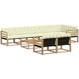  Set vanjskih sofa 9 kom. Bijela i krem | shoptok.hr