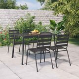  5-dijelni vrtni blagovaonski set antracit čelični Antracitno siva Dužina stola 110 cm | shoptok.hr