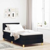 Krevet s opruga kutije s jastukom Crna 90 x 200 cm tkanina | Eponuda.com