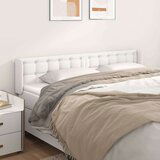  Vzglavje z ušesi belo 203x16x78/88 cm umetno usnje, (20792596) | Shoptok.si