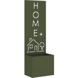 vidaXL Vrtno korito z dekorativno ploščo Olivno zelena 50 x 140 cm | Shoptok.si