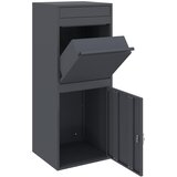  Sandučić za pakete s pohranom Antracit 47,5 x 38 x 59 cm Čelik | shoptok.hr