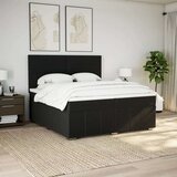 vidaXL Krevet s oprugama i madracem crni 200x200 cm od tkanine | shoptok.hr