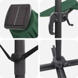  Cantilever Roma Parasol s LED diodama - Zelena 286 x 285 x 270 cm Aluminij | shoptok.hr
