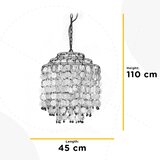 Lesnina XXXL VISEČA NIHALNA SVETILKA 45/45/110 cm E27 | Shoptok.si