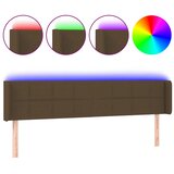  LED uzglavlje tamnosmeđe 203x16x78/88 cm od tkanine | shoptok.hr