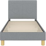  Krevet za djecu s uzglavljem Svijetlo siva 80 x 160 cm tkanina | shoptok.hr