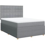 Krevet box spring s madracem svjetlosiva 160x200 cm tkanina Slike