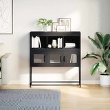 vidaXL Komoda crna 100,5 x 39 x 107 cm od hladno valjanog čelika | shoptok.hr