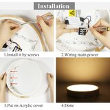 KAMBO 30 cm LED stropna svetilka 24 W 4500 K | Shoptok.si