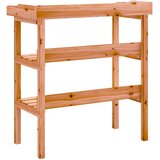  Stol za biljke s policama smeđi 78x38x82,5 cm masivna jelovina | Eponuda.ba